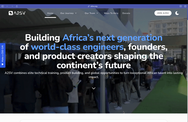 A2SV website preview